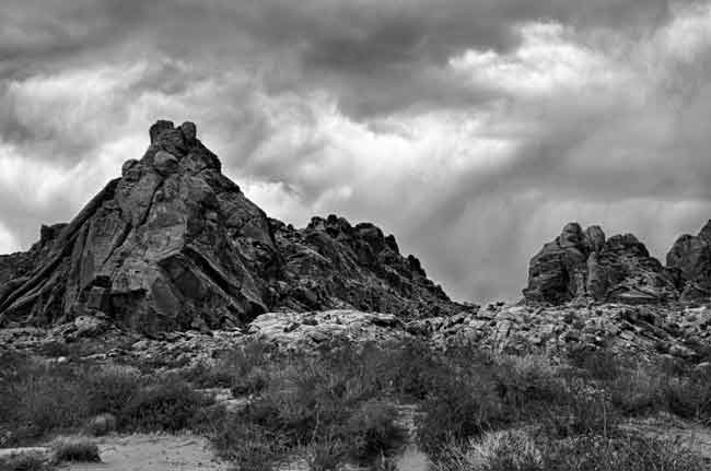 Storm Clouds with Rocky Bluffs