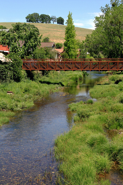 Stream with bridge