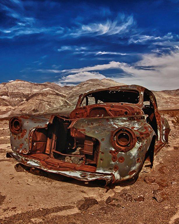 Old Auto Hulk in the Desert
