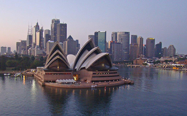 Arial Shot of Sydney Opera House