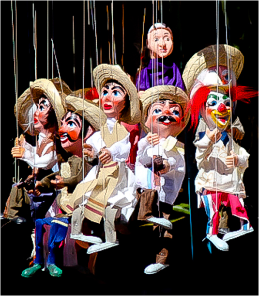Suspended Mexican Puppets